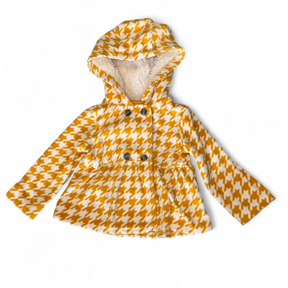 Carter's Yellow and White Houndstooth Cape size 12M